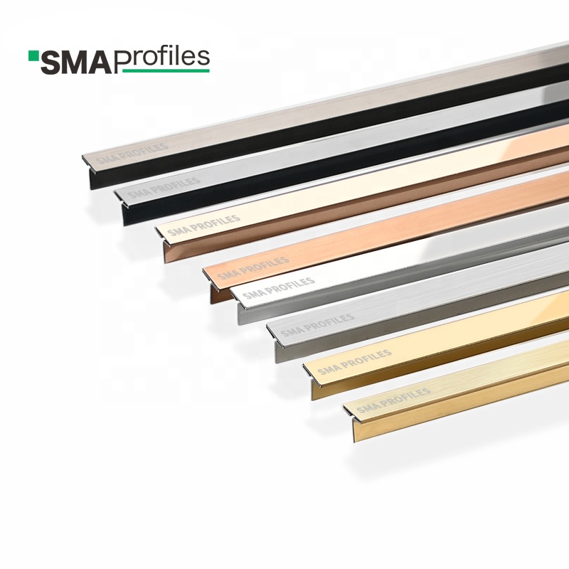 Foshan SMA Tile Accessories rose golden stainless steel metal inlay strips for border