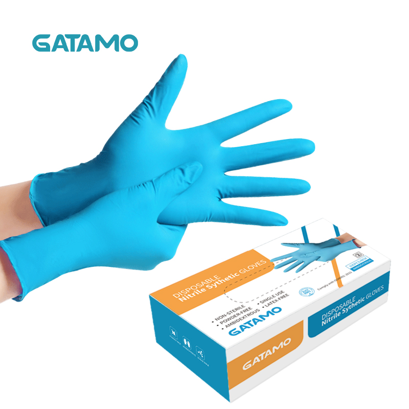 Смешанные нитриловые перчатки C13 gatmo, защитные перчатки для осмотра, синие стоматологические перчатки