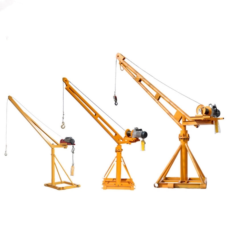 CE Factory Lifting Other Cranes Machine 100kg 500kg 1000kg Pickup Portable Mobile Jib Mini Crane Machine For Construction