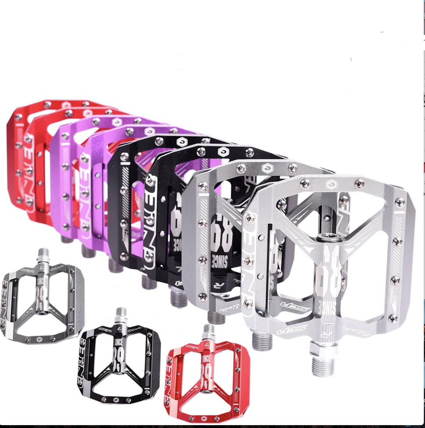 Hot Sale Bicycle Parts Durable Road Pedal Bike Aluminum Alloy Bicycle Foot Pedal MTB Mountain City Bike Pedal