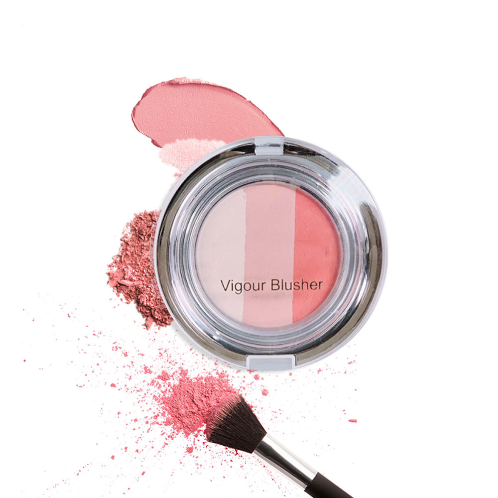 Cheap Mini 3 In 1 Blush Lightweight Waterproof Natural Color Cheek Powder For Girls Makeup