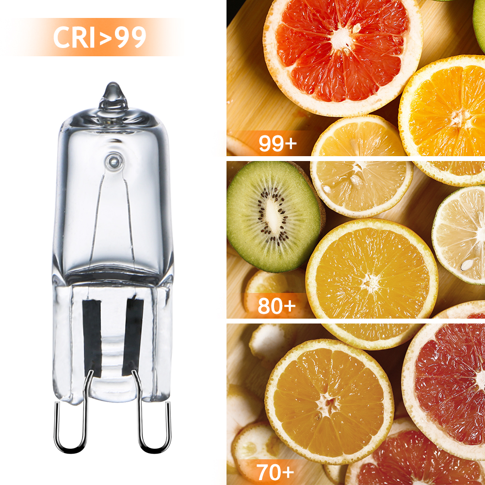 High lumen clear glass bulb G9 230V 33W halogen lamp
