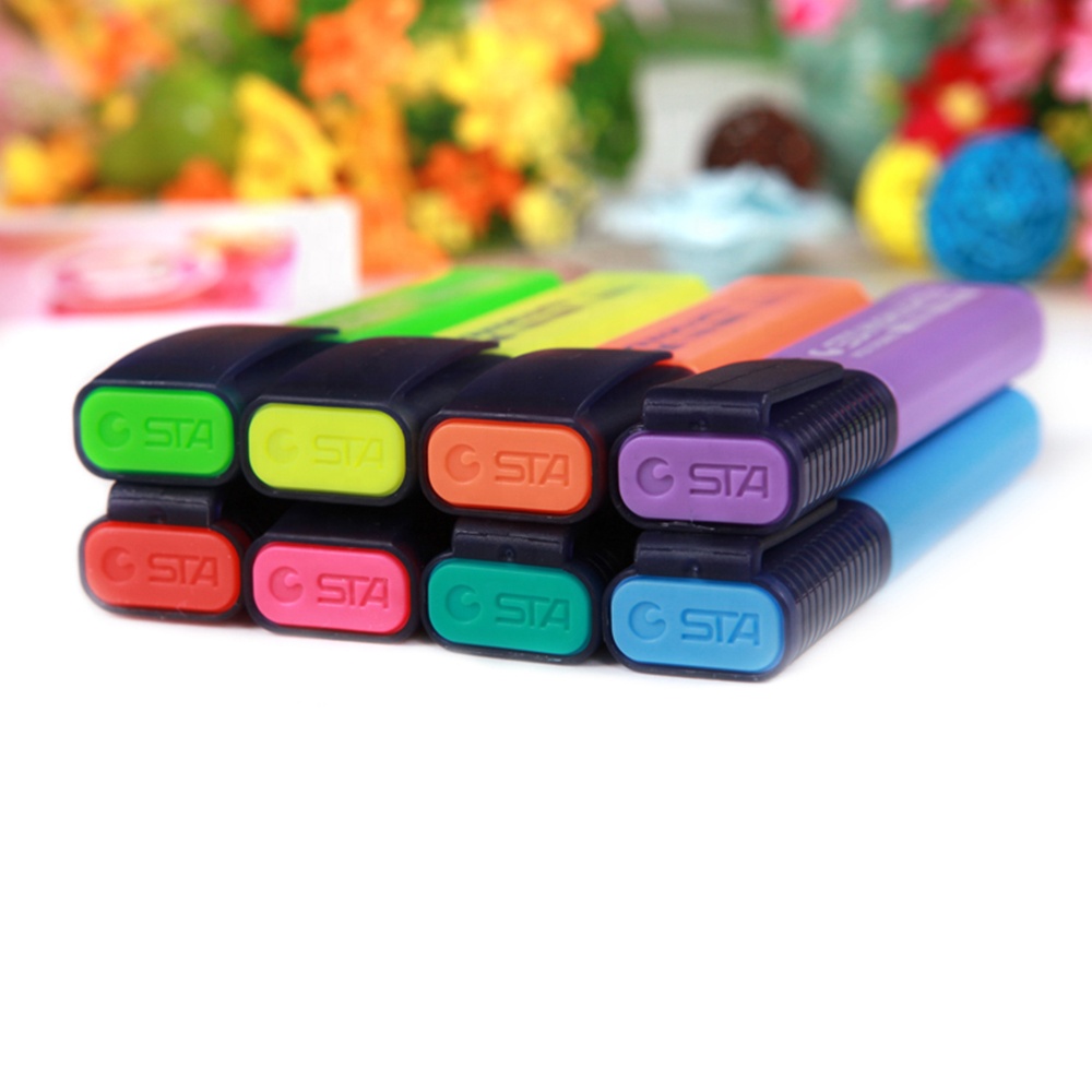 Wholesale Cute Quick Dry Water Based Pearl Color Fluorescent Highlighters Marker Pen for Journal School Supplies