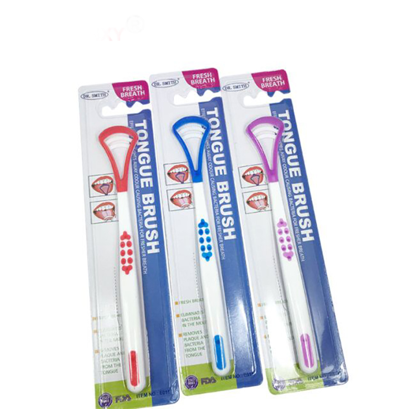 Food Grade Hot Sale Silicone Tongue Scrap Brush Cleaning Scraper Single Oral Care Keep Cleaning Breath