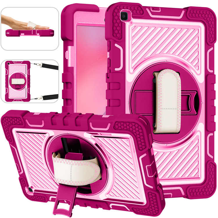 360 Rotation Hand Strap Kids Tablet Case With Handle Explosion Proof Case For Samsung Tab A 8.0