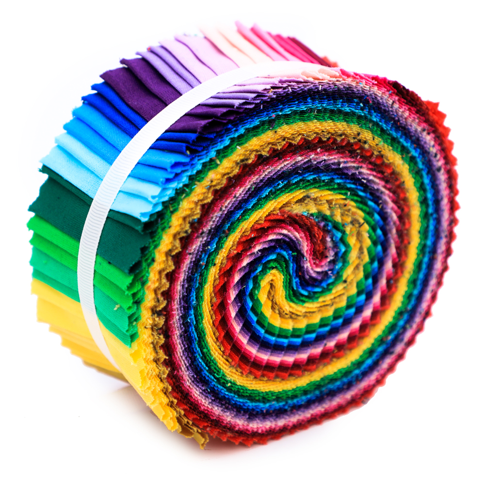 Custom High Quality 40 Pcs Pack Jelly Roll Quilting Print Fabrics Crafting Material Precut Jelly Roll Quilting Fabric