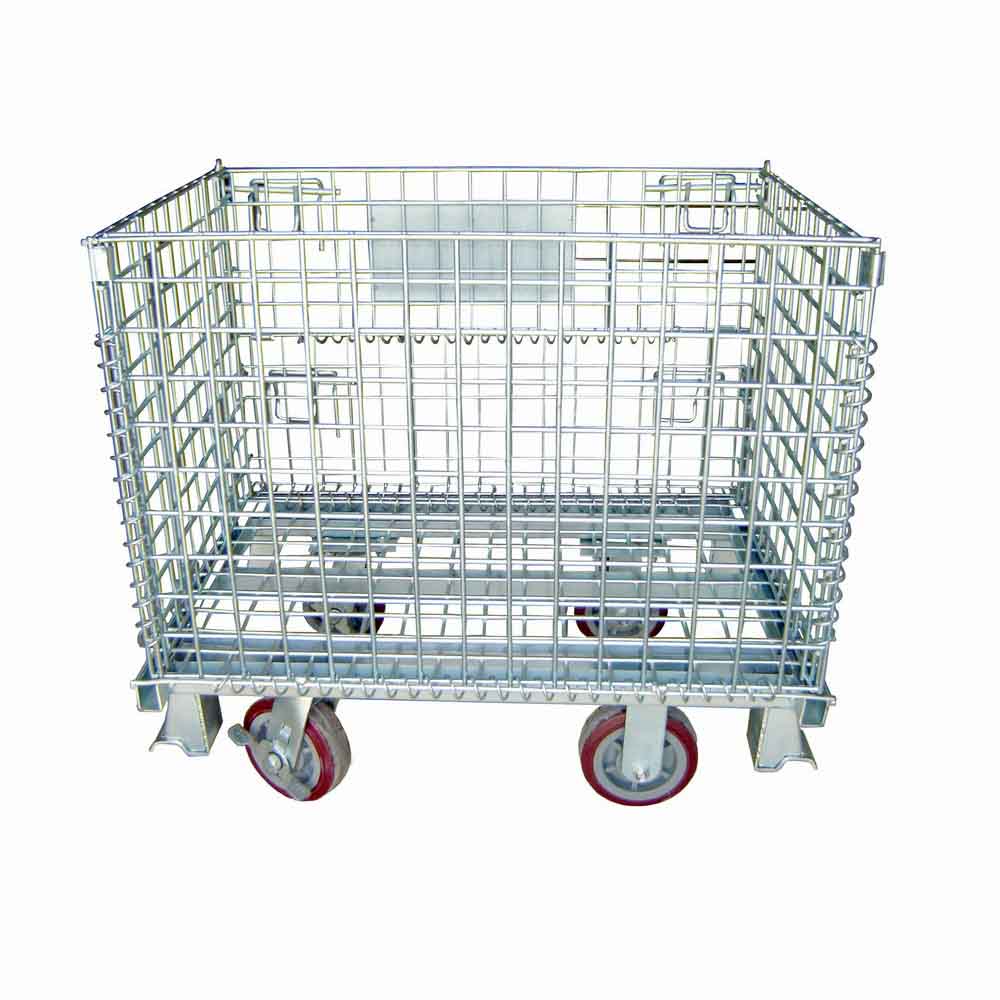 Warehouse rack heavy duty mesh box wire cage metal bin storage cage-4 factory supplier