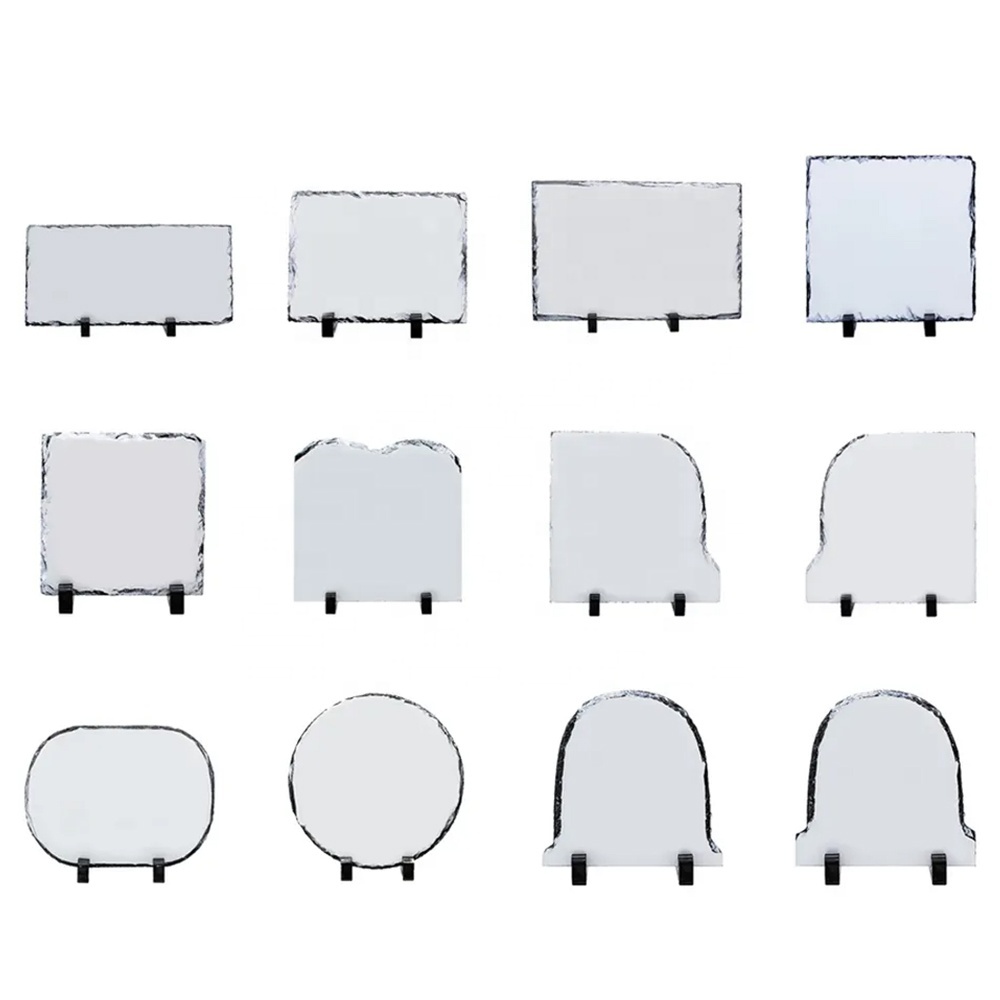 Prosub Wholesale Sublimation Blanks Rock Slate Round Square Rectangle Various Shape Sizes Custom Photo Frame Sublimation Slates