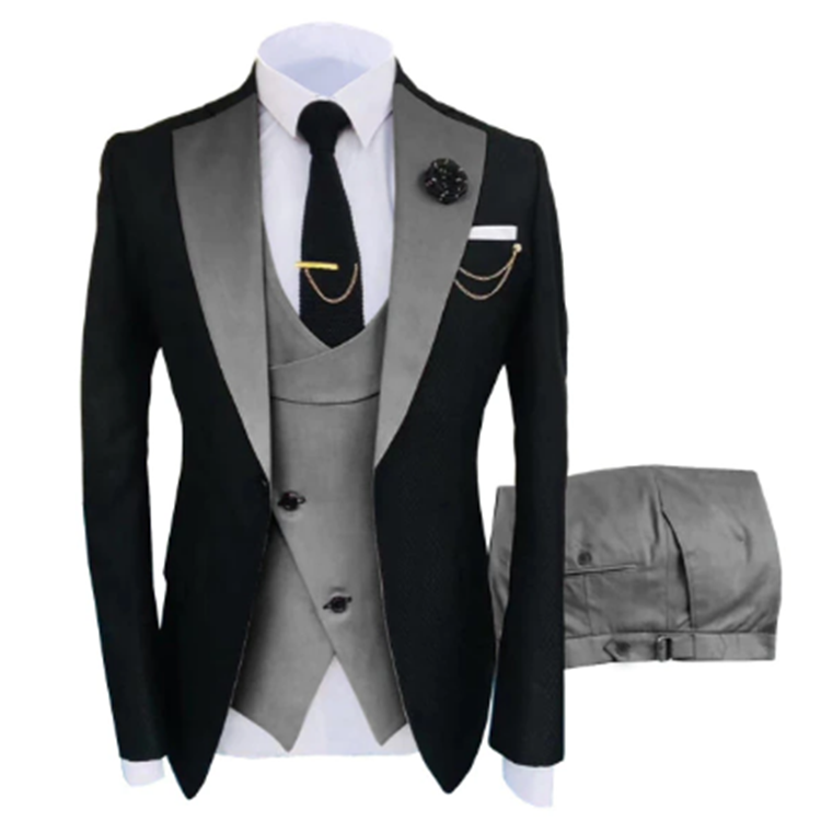 Elegant Slim-Fit Custom Made 3-Piece Tuxedo Wedding Suit for Men