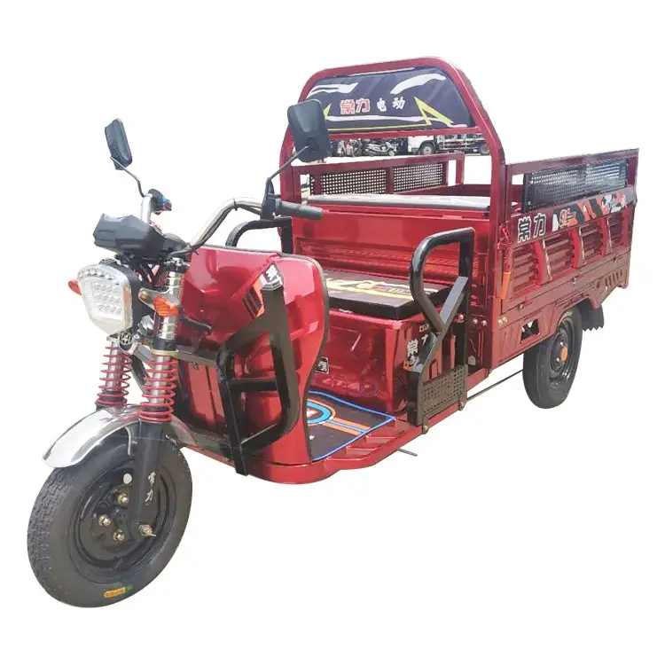 Моторизованный 1200W 60V загрузка 1000kg грузовые электрические трициклы с открытой кабиной используемой в ферме