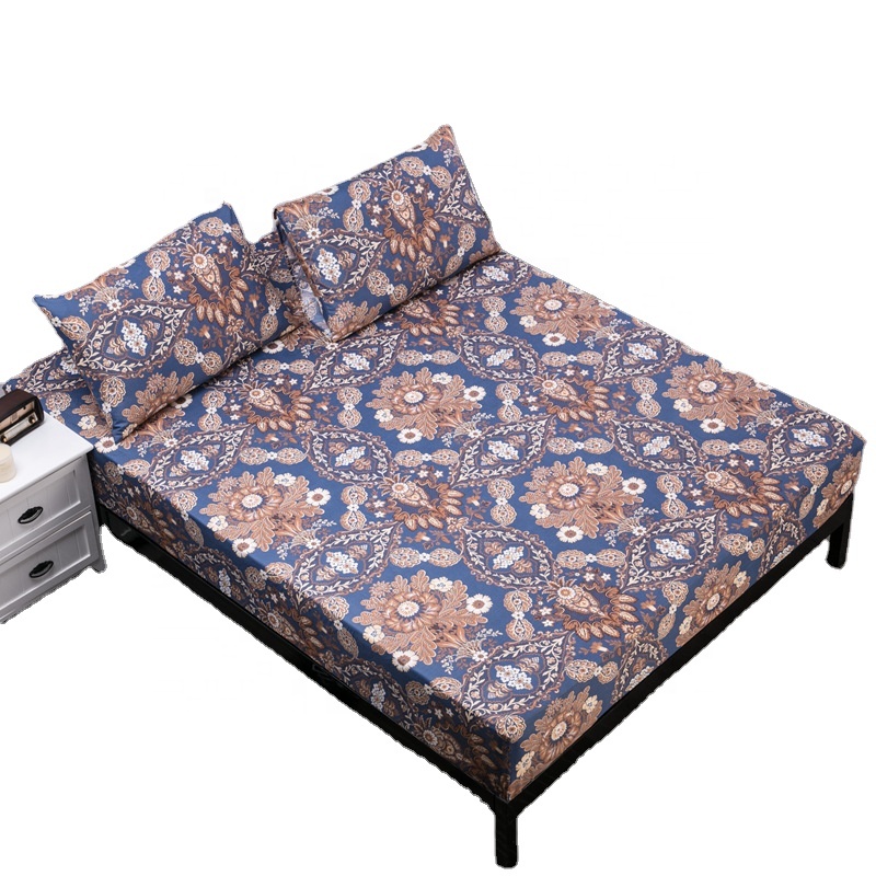Amazon Hot Sale High Quality Cartoon Court Printed Microfiber Mattress Protector and Pillowcase OEM ODM