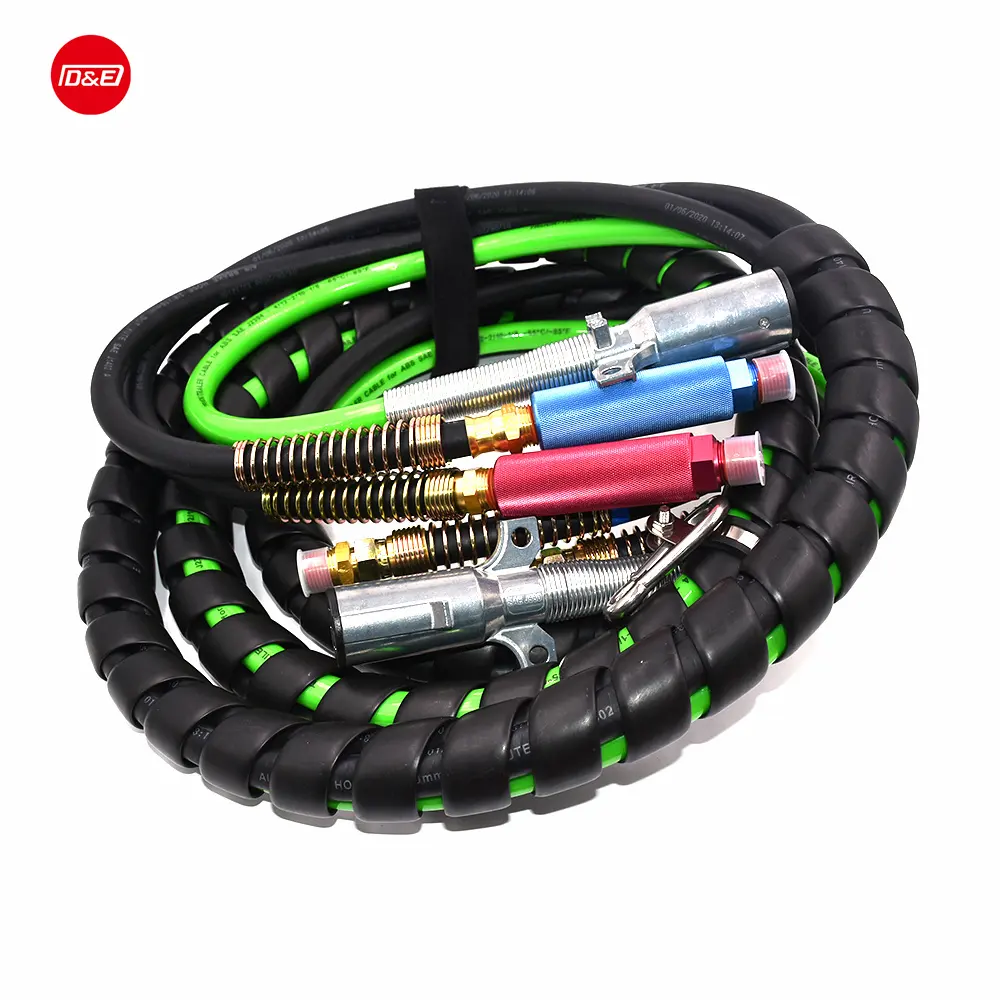 Hot sale 3 in 1 ABS & Power Air Line Hose Wrap 7 Way Electrical Cable Assembly with Handle Grip for Semi Truck Trailer Tractor