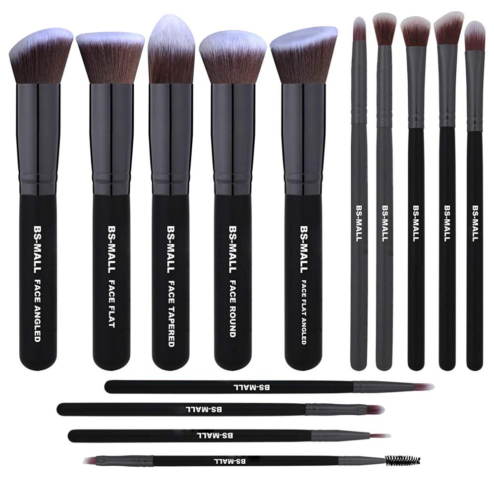 BS-MALL 14 шт. черная причудливая кистей для макияжа pincel para maquillaje оптом кистей для макияжа