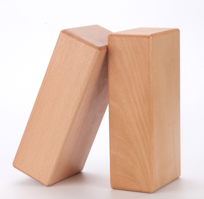 Best Selling Beech Material 3D Cutting Radian Safety Bodybuilding Fitness Yoga Blocks