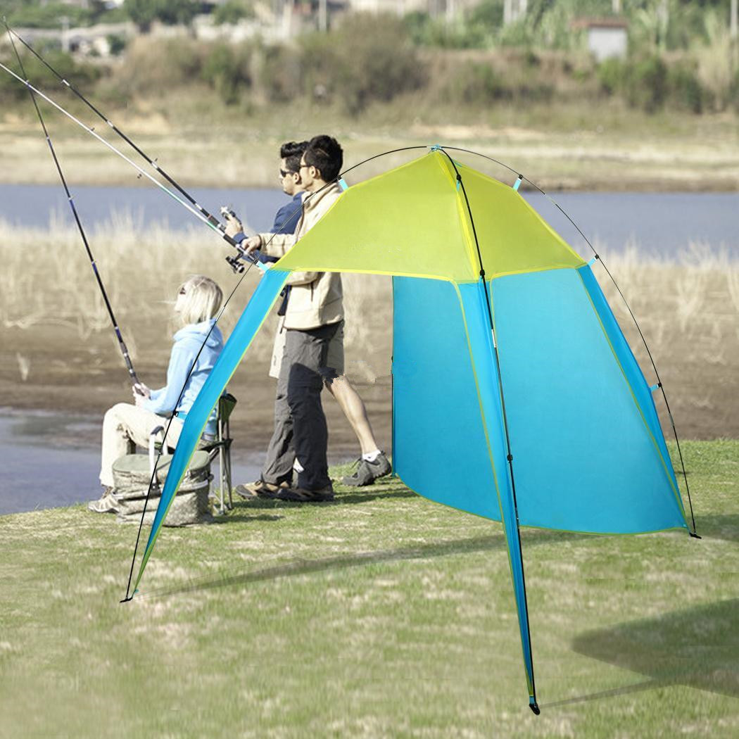 210*230*160cm Fiberglass Pole 170T Polyester Waterproof Folding Camping Fishing Sun Shade Beach Outdoor Canopy