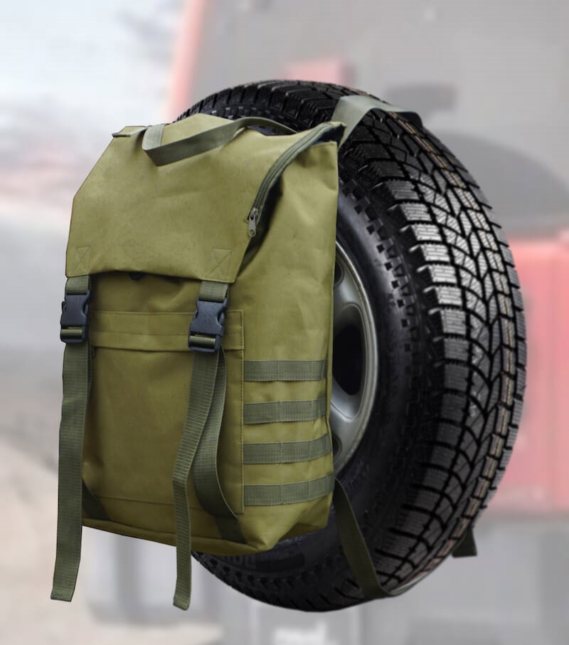 Custom Large Capacity Storage Space Spare Tire Trash Bag for Outdoor Off-Road Recovery Gear