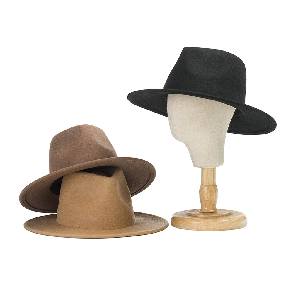 Wholesale High Quality Kids Flat Brim 100% Wool Children Fedora Hat
