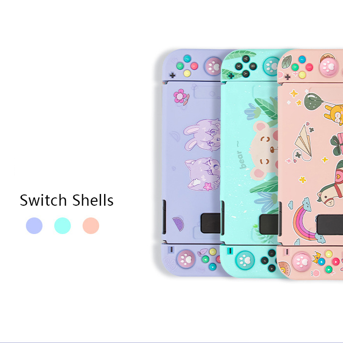 Жесткий Кристальный защитный чехол с цветным узором для Nintendo Switch, Защитные Чехлы, защитный чехол для Nintendo NS Switch