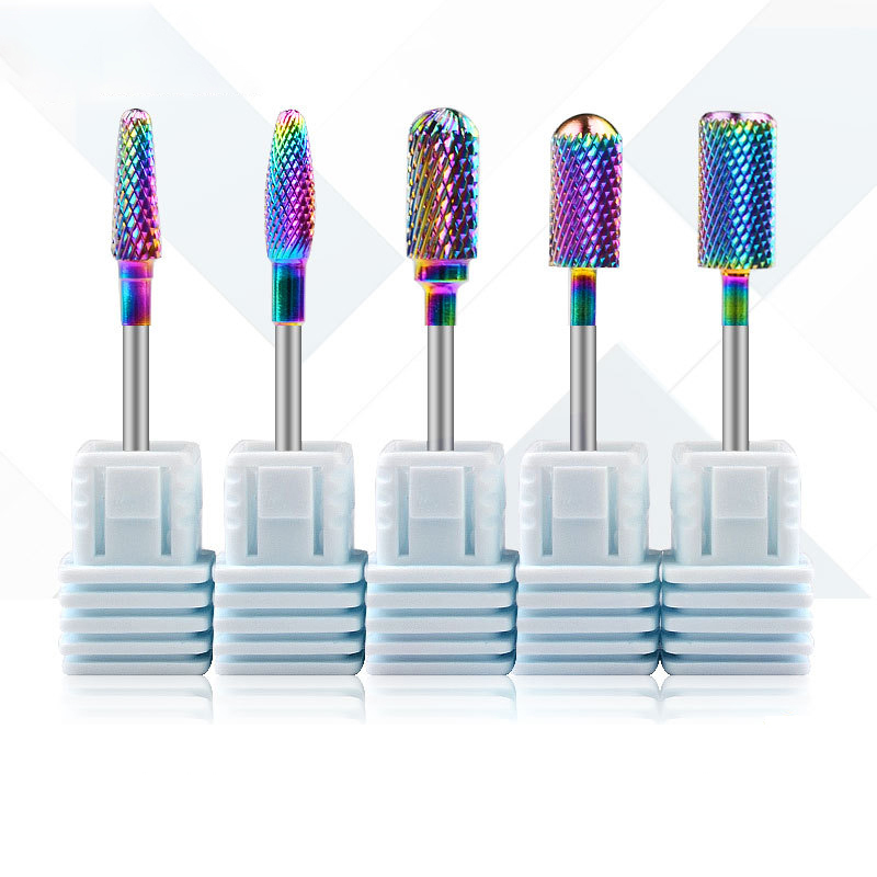 Manicure electroplated tungsten steel alloy grinding head Tungsten plated machine accessories sanding bands for nail drill bits