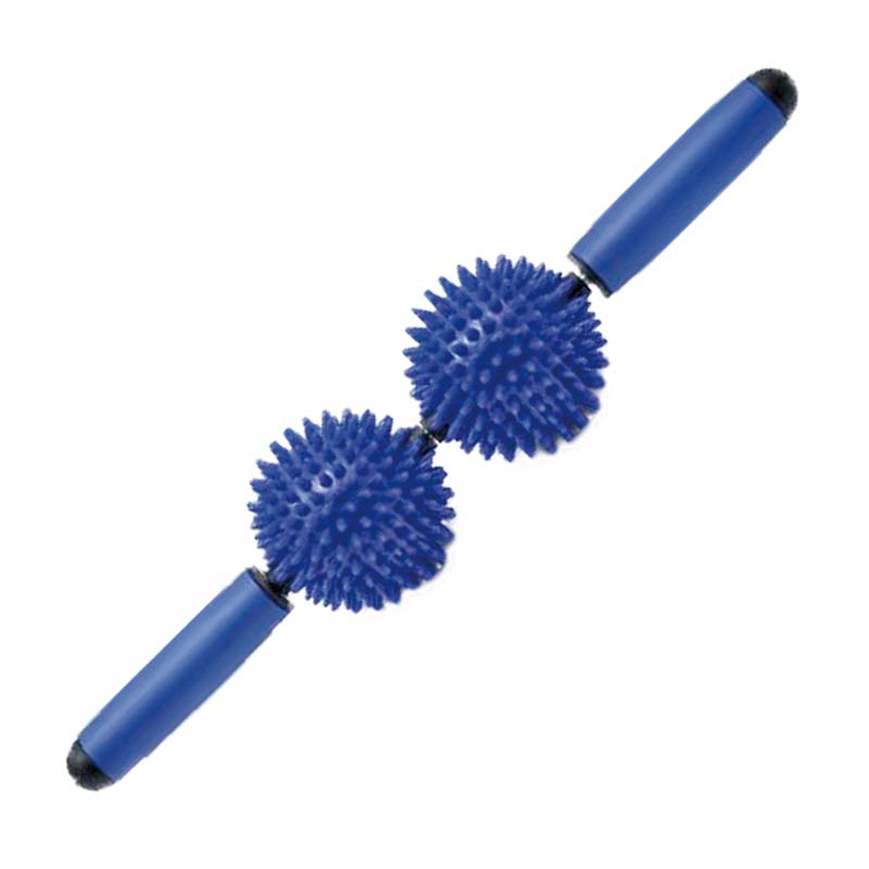 High Quality Relax Tools 2 Balls plastic Body Muscle Tigger Point Massage Roller Stick