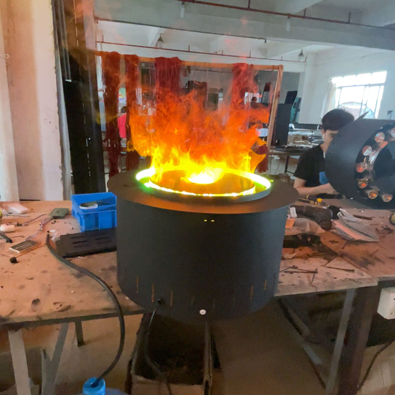 3DR 550 mm Water Vapor Electric Fireplace color Fire Steam Flame Effect Round Shape Water Fire Decoration Column Shape