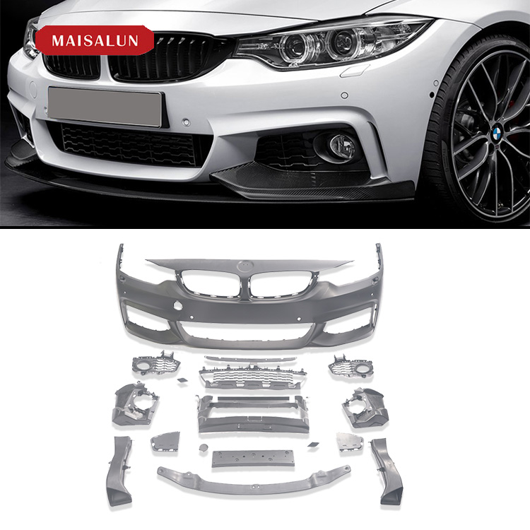 Высококачественный Комплект кузова M-tech F32 для BMW 4 серии F36 2014-2018 для переднего бампера, заднего бампера, боковой юбки