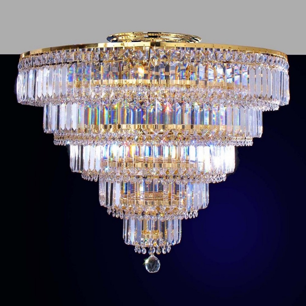 5 уровня Длинные cristal потолочный Люстра роскошные освещение для виллы