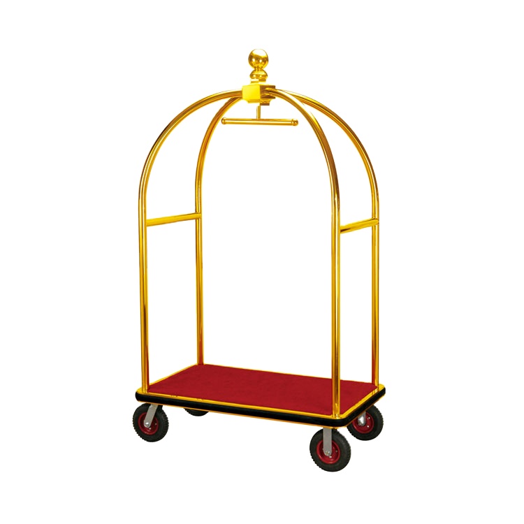 Stainless Steel Commercial Vintage Hotel Luggage Cart