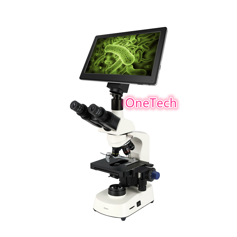 High performance biological trinocular microscopes with camera monitor MS-N117A