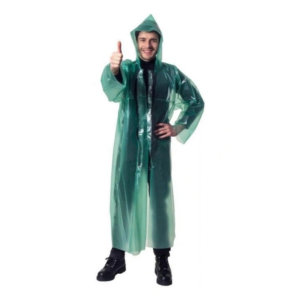 Ovida cheap factory price hot selling wholesale disposable rain protector transparent rain card raincoat