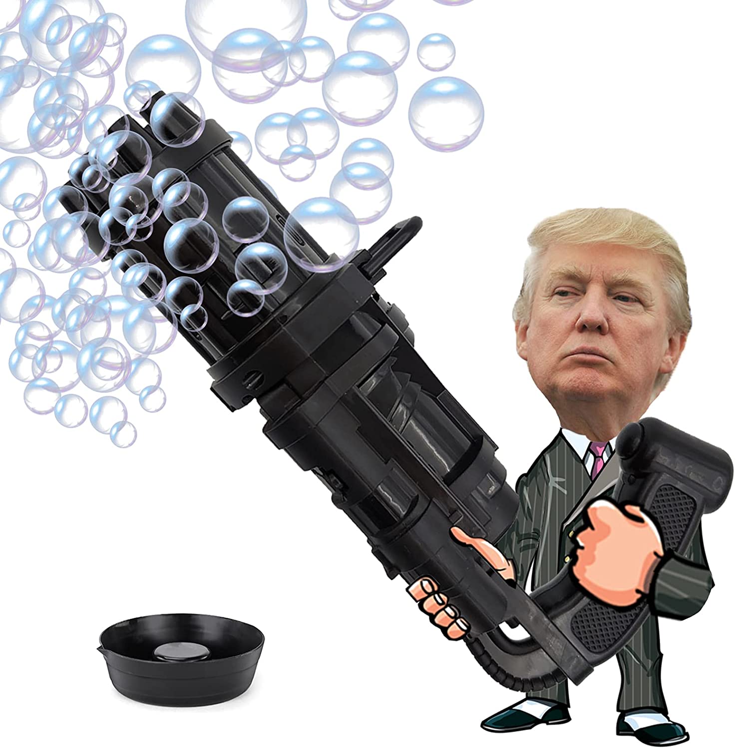 Пузырчатая машина Gatling с 8 отверстиями, автоматический пузырчатый пистолет для детей, игрушка, Электрический шутер Gatling, летняя машина для мыльных пузырей