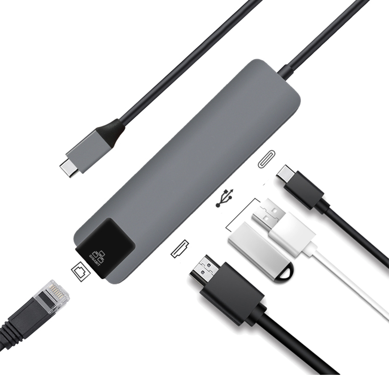 Может Прямая доставка 5 в 1 usb c концентратор нейтральный настраиваемый логотип usb порт usbc