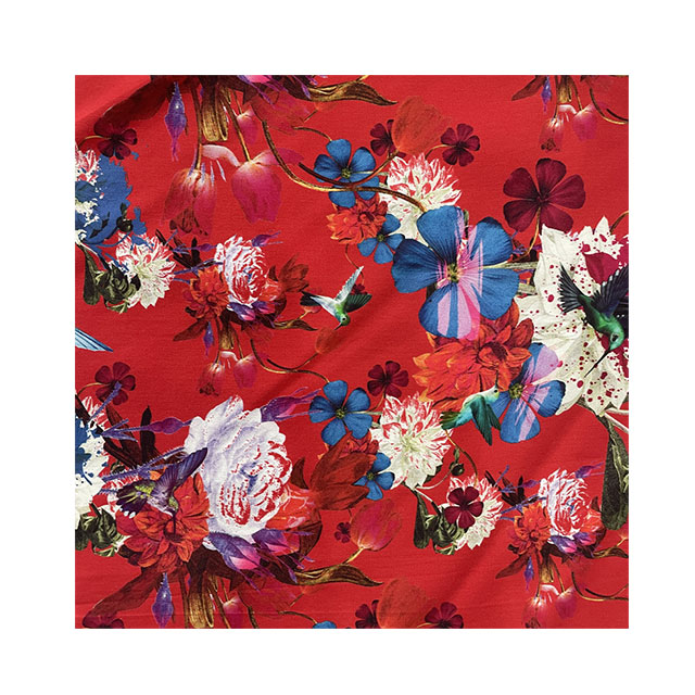 China factory hot sale satin cloth fabric viscose tencel printed roll