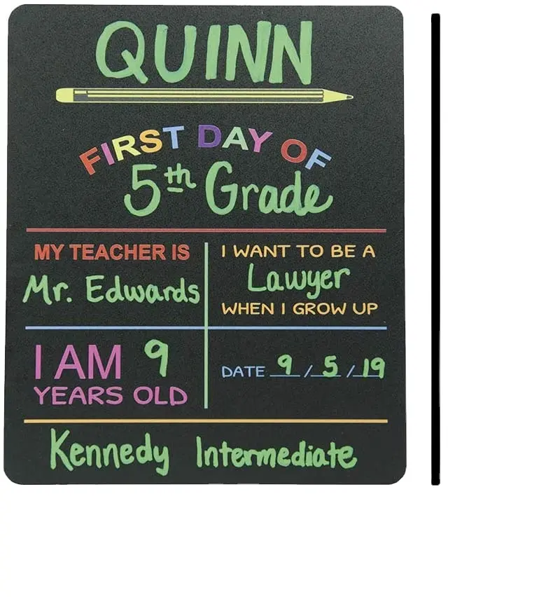 My First Day and Last of School Set Milestone Chalkboard Sign