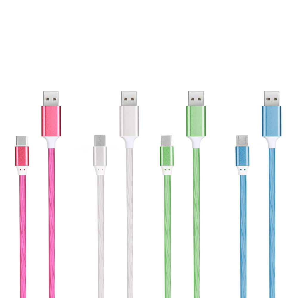 Прочный светодиодный магнитный кабель для быстрой зарядки micro usb type c usb