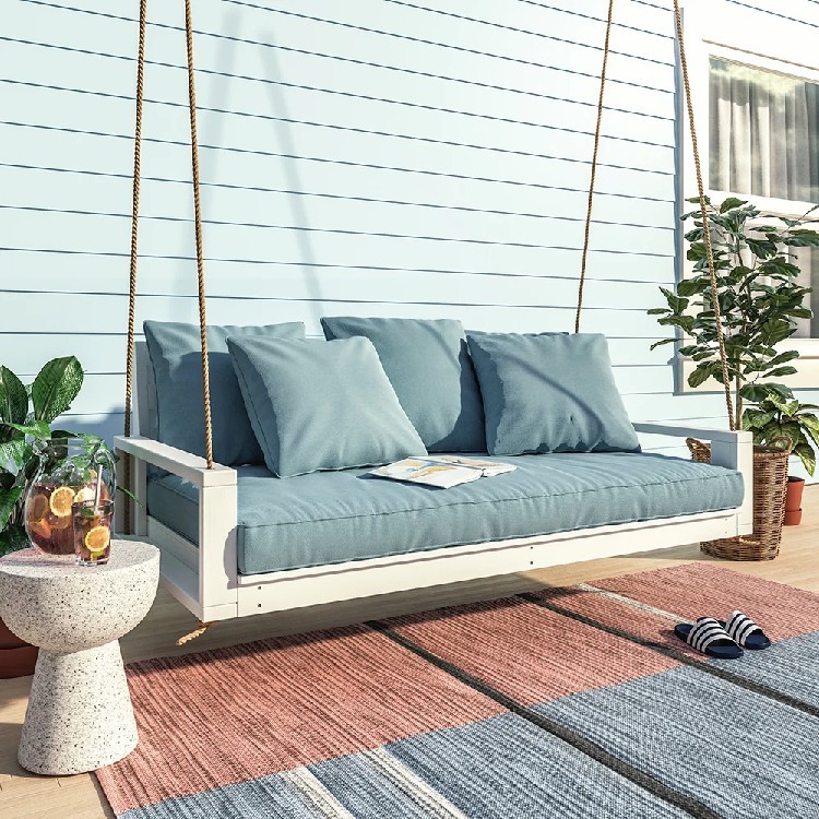 Outdoor Swing Beds And Chair with Teak Wood for Garden