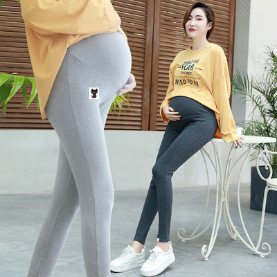 Maternity cotton Spring and autumn maternity nine stretch stretch leggings plus size maternity trousers