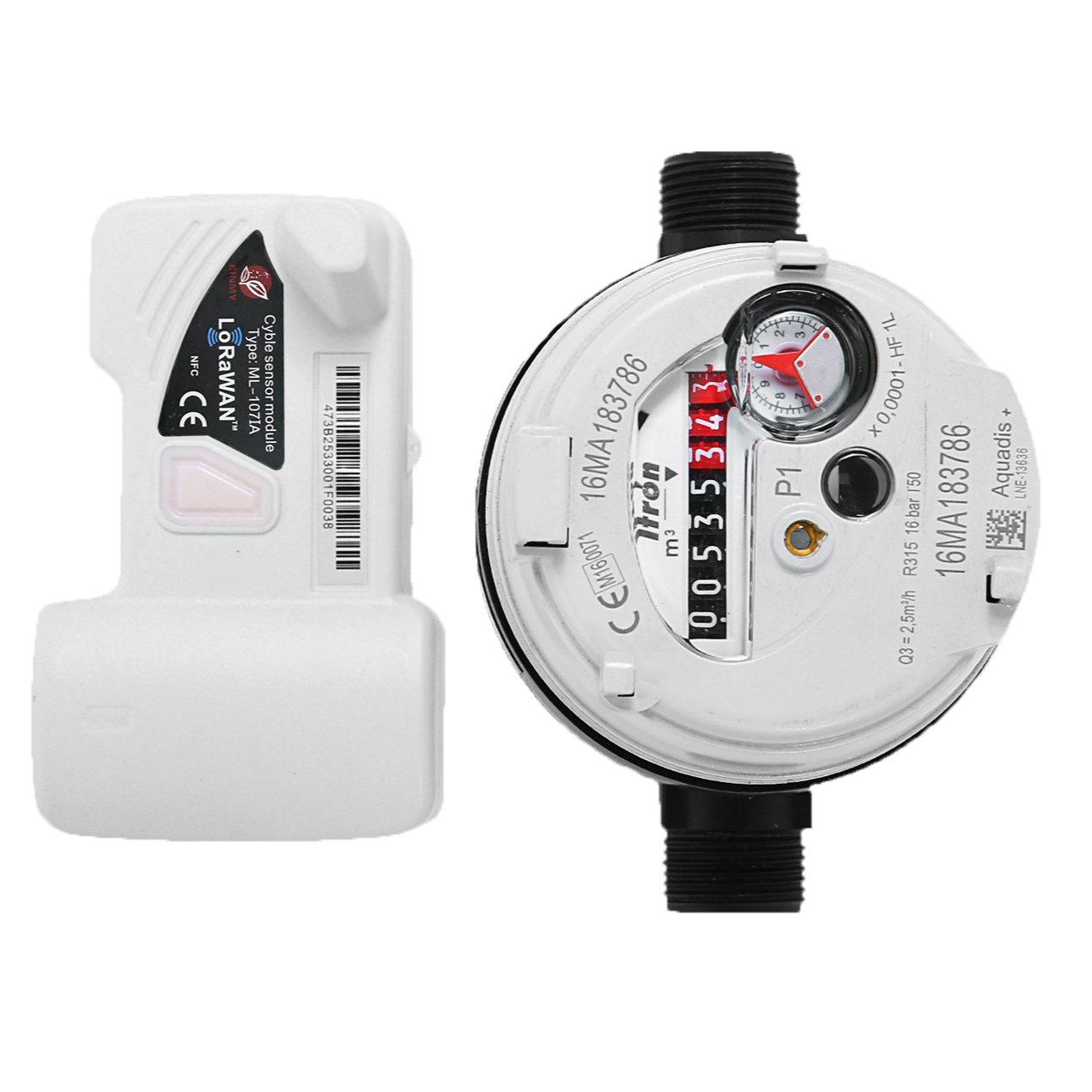 Модуль импульсного датчика LoRaWAN/NB-IoT/M-bus/RS485/walk-by Cyble для датчика расхода воды Itron