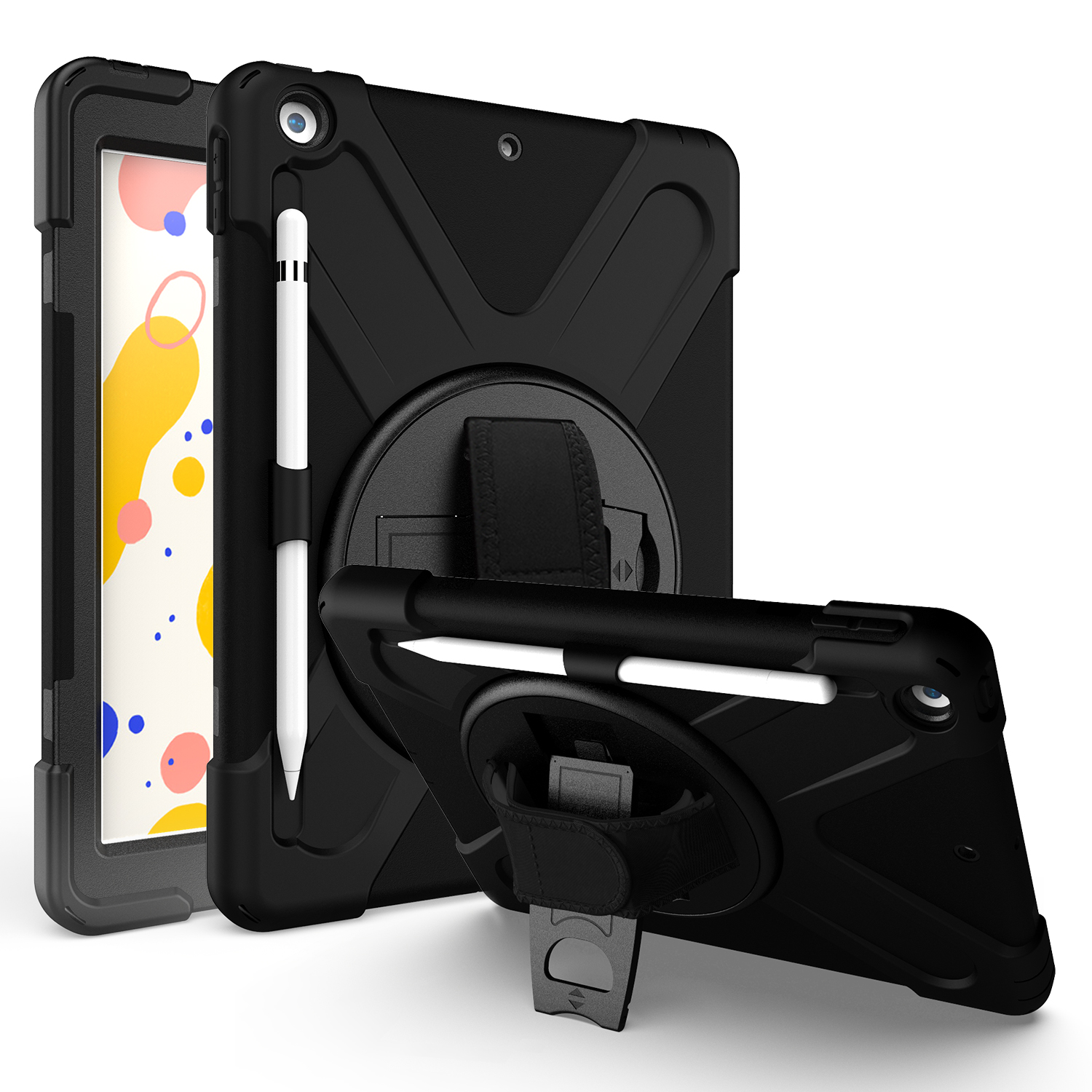2020 Прочный чехол для iPad 7th поколения крышка 10,2 дюймов противоударный Heavy Duty с ручкой подставка держатель & плечевой ремень 2020