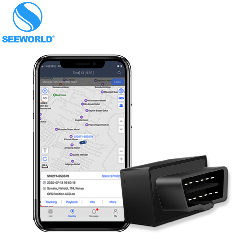GPS-Трекер OBD SEEWORLD для транспортных средств, gps-трекер whatsgps, водонепроницаемый GPS-трекер OBD2 с сигнализацией