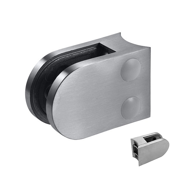 high quality D shap stainless steel glass stainless glass clamps arc bottom