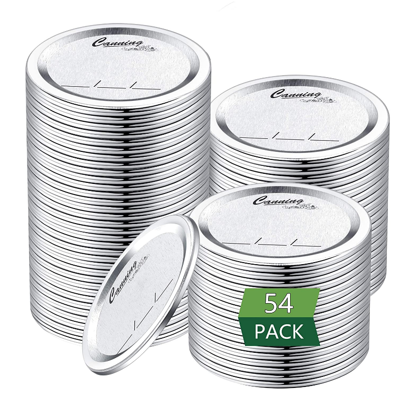 Regular Mouth Canning Lids for Ball, Kerr Jars - Split-Type Metal Mason Jar Lids for Canning - Food Grade Material