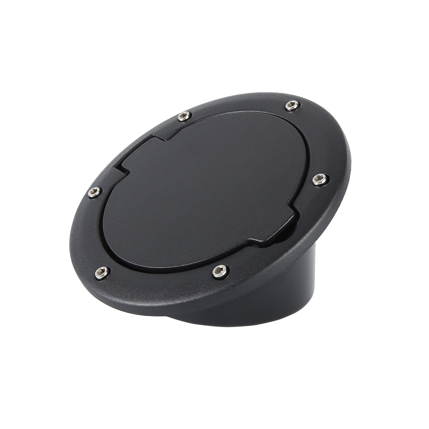 Anodized Black Aluminum Fuel Gas Tank Filler Door Cover Best fit For JK Wrangler