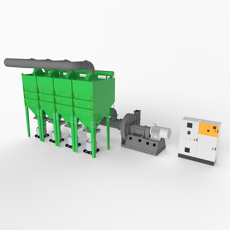 Industrial fiberglass Inclined Cartridge Filter Dust Collector Assembly With Double Lifespan For Plastics Applications