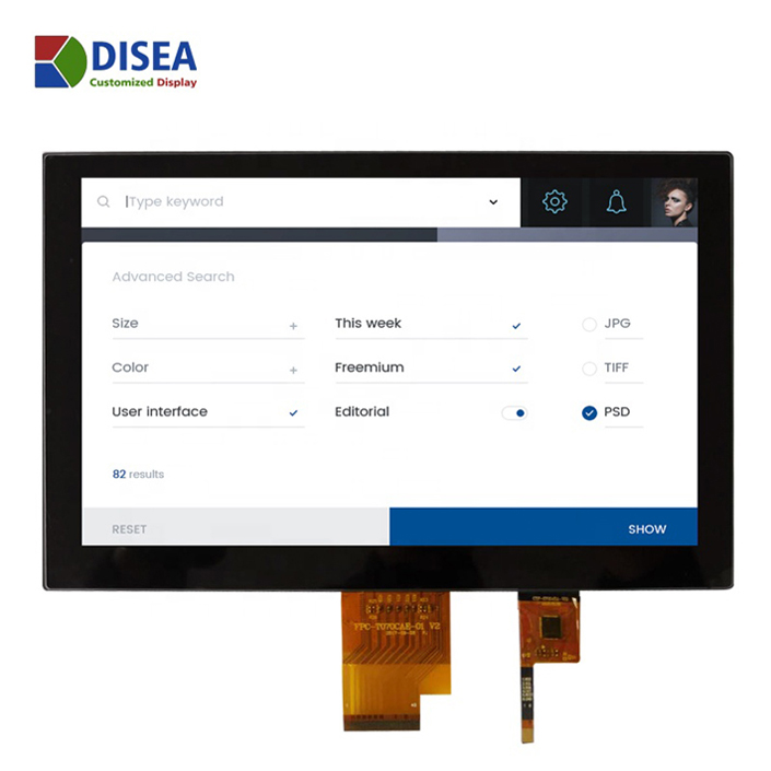 7 inch 1024*600 IPS tft lcd display panel with capacitive touch screen IC ILI2117A