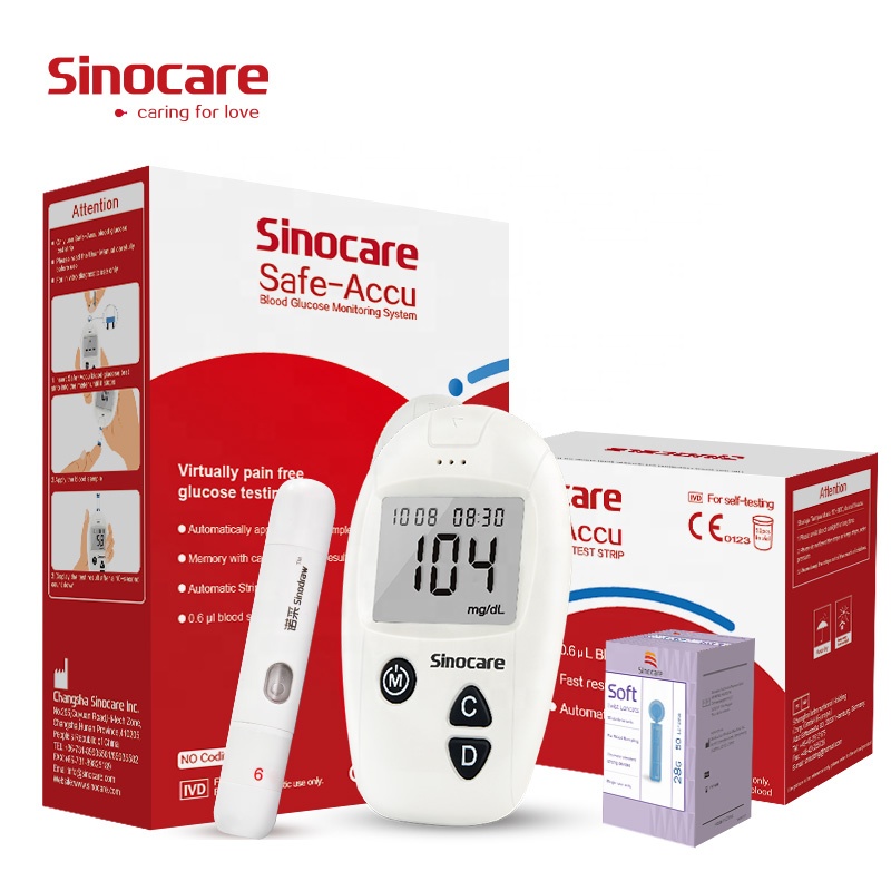 Глюкометр SINOCARE Safe-Accu с тест-полосками и ланцетами