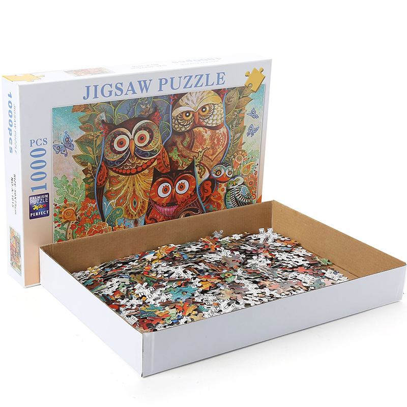 Customized Printing Kids 1000 Pieces Sublimation Puzzel Jigsaw Forme Animal Unique Paper Board Jigzaw Puzzle