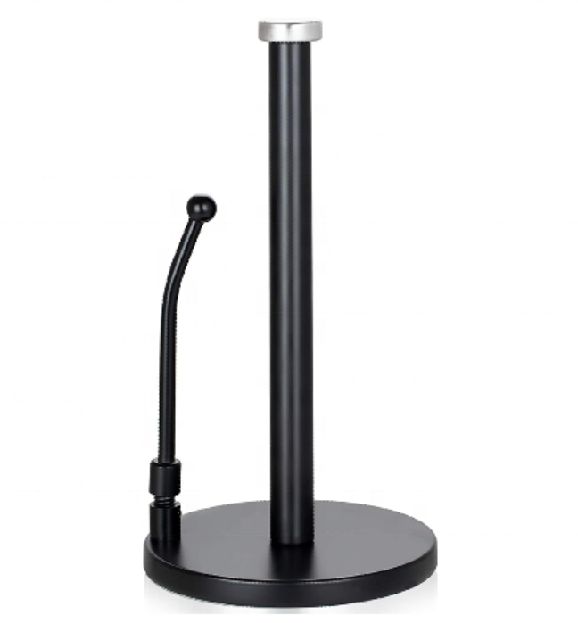 Black Weighted Base Paper Towel Holder