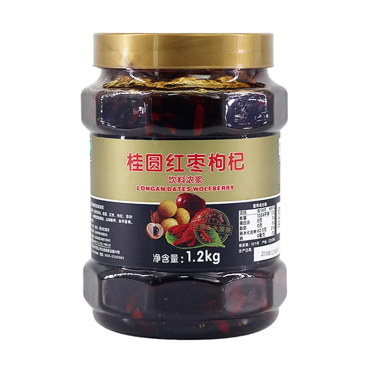 Concentrated longan Red Jujube and Lycium Barbarum Tea jam for Drinking Beverage Fruit Tea and Milk Tea