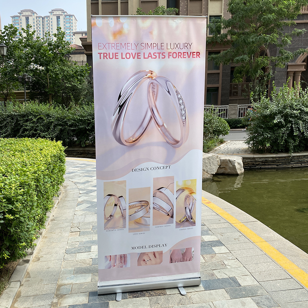 Factory wholesale custom retractable pull up banner stand roll up banner stand